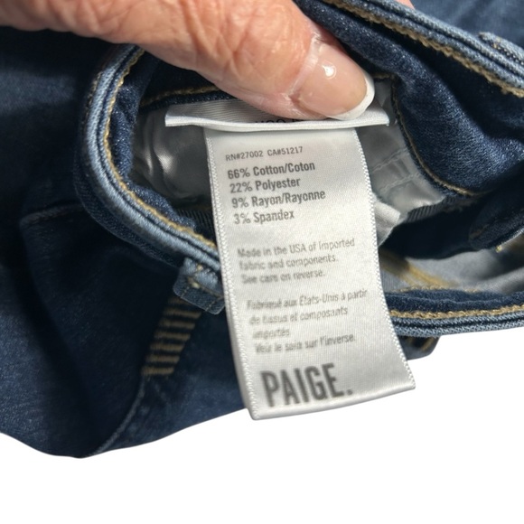 Paige Verdugo Ankle Cropped Raw Step Hem Jeans Sz 25 - Picture 15 of 15